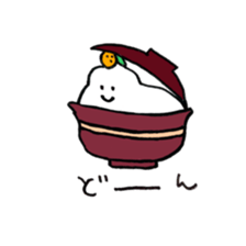white rice cake sticker #10563138
