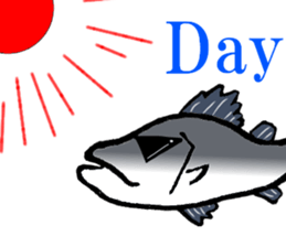 Japanese sea bass joke sticker #10563780