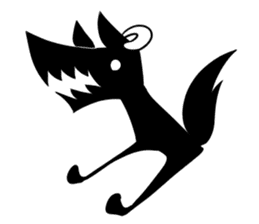 fox & wolf sticker #10564201