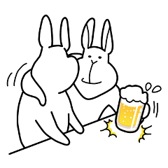 ugly rabbit sticker 2