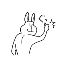 ugly rabbit sticker 2 sticker #10564241