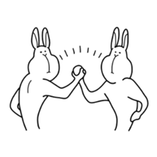 ugly rabbit sticker 2 sticker #10564242