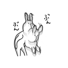 ugly rabbit sticker 2 sticker #10564243