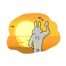 ugly rabbit sticker 2 sticker #10564249