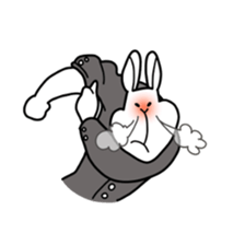 ugly rabbit sticker 2 sticker #10564253