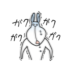 ugly rabbit sticker 2 sticker #10564255