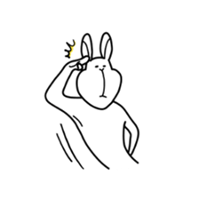 ugly rabbit sticker 2 sticker #10564258