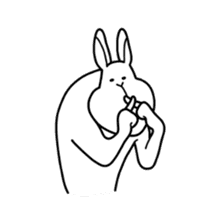 ugly rabbit sticker 2 sticker #10564259