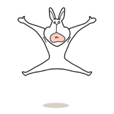 ugly rabbit sticker 2 sticker #10564261