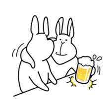 ugly rabbit sticker 2 sticker #10564262