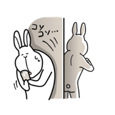 ugly rabbit sticker 2 sticker #10564263