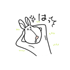 ugly rabbit sticker 2 sticker #10564267