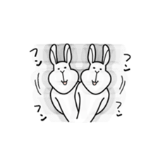 ugly rabbit sticker 2 sticker #10564273