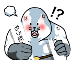 Wrestler of a seal face sticker #10566205