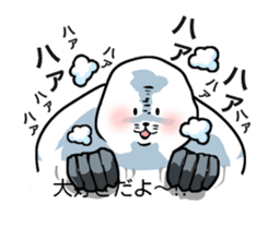 Wrestler of a seal face sticker #10566213