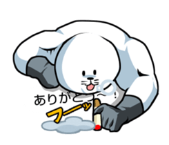 Wrestler of a seal face sticker #10566229