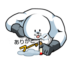 Wrestler of a seal face sticker #10566229