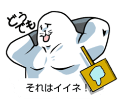 Wrestler of a seal face sticker #10566233