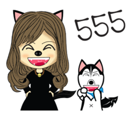 Husky Girl sticker #10566825