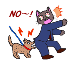 Business Cat Working Hard sticker #10570001