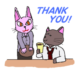 Business Cat Working Hard sticker #10570008