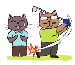 Business Cat Working Hard sticker #10570009