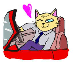 Business Cat Working Hard sticker #10570010