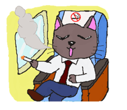 Business Cat Working Hard sticker #10570012
