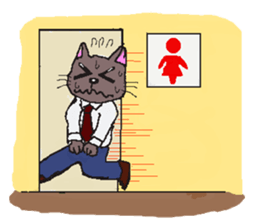 Business Cat Working Hard sticker #10570013