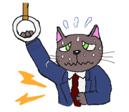 Business Cat Working Hard sticker #10570016
