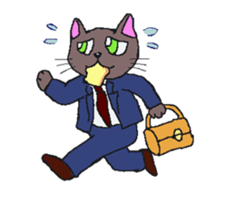 Business Cat Working Hard sticker #10570017
