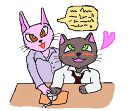 Business Cat Working Hard sticker #10570023