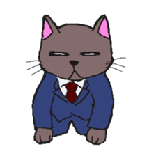 Business Cat Working Hard sticker #10570025