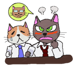 Business Cat Working Hard sticker #10570026
