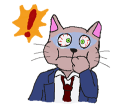Business Cat Working Hard sticker #10570031