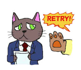 Business Cat Working Hard sticker #10570033