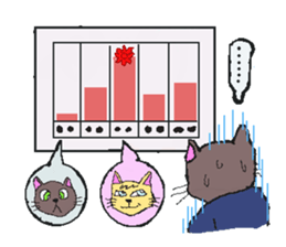 Business Cat Working Hard sticker #10570034