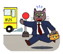 Business Cat Working Hard sticker #10570036