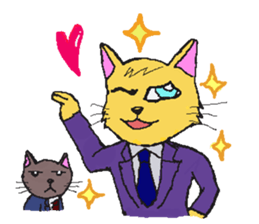 Business Cat Working Hard sticker #10570037