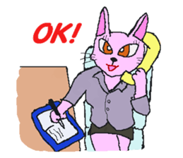Business Cat Working Hard sticker #10570038