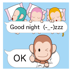 Speech balloon monkey