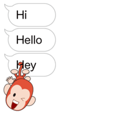 Speech balloon monkey sticker #10571560
