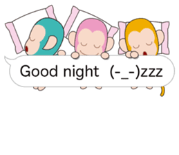 Speech balloon monkey sticker #10571561