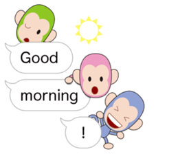 Speech balloon monkey sticker #10571562