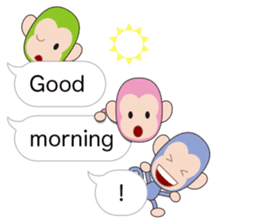 Speech balloon monkey sticker #10571562