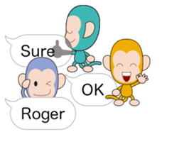 Speech balloon monkey sticker #10571563