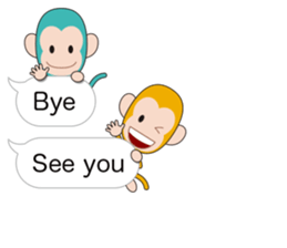 Speech balloon monkey sticker #10571564