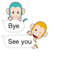 Speech balloon monkey sticker #10571564