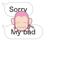 Speech balloon monkey sticker #10571568