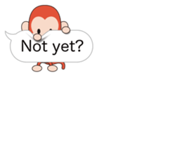 Speech balloon monkey sticker #10571570